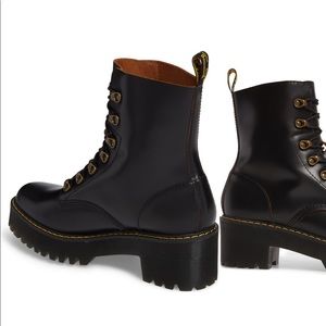 Dr. Martens Leona Black Boot in Vintage Smooth